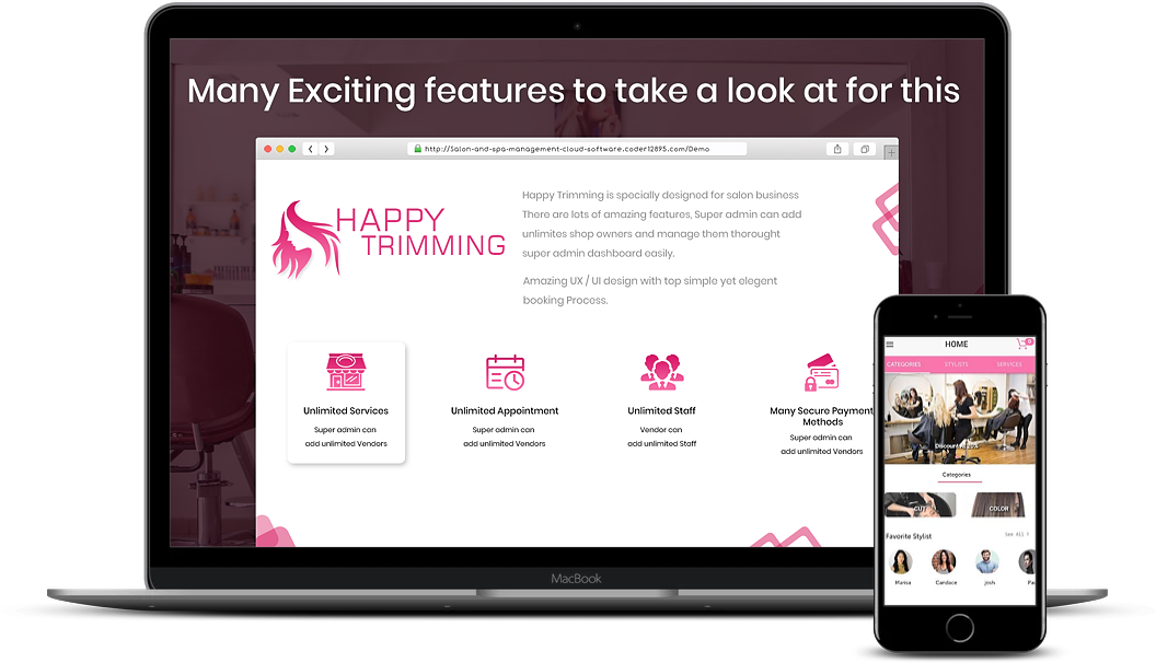 Booking application for salon Booking application for salon